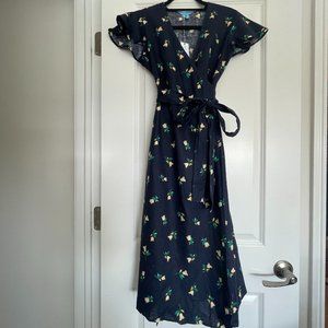 NWT Draper James Linen Wrap Dress
